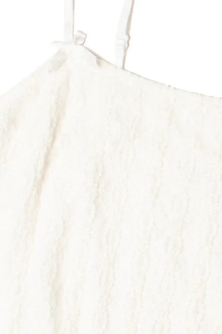 Bow Detail Lined Lace Mini Dress