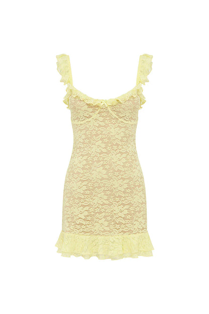 Ava Mini Dress - Lemon