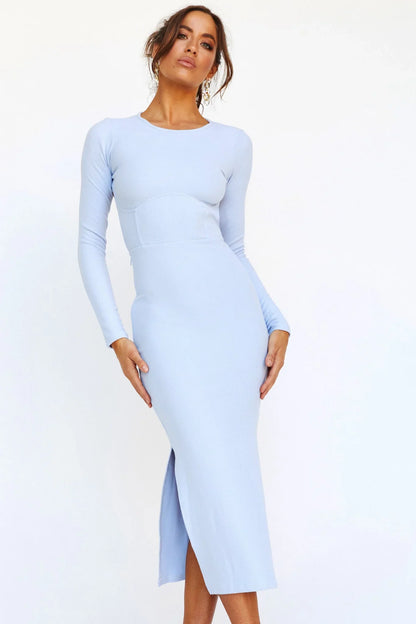 Blessed Midi Dress - Steel Blue