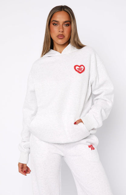 11th Street City Girl At Heart Oversized Hoodie Cherry Glaze