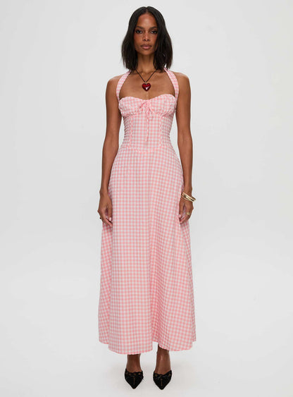 Lucky For You Halter Maxi Dress Multi