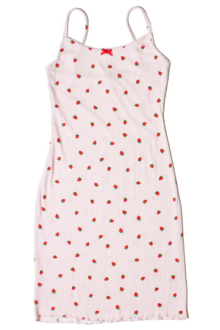 Bow Detail Fruit Print Mini Dress