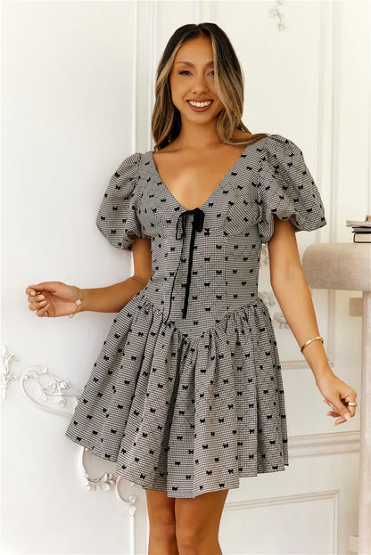 Bows Of Enchantment Mini Dress Brown