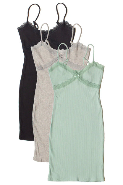 Bow & Lace Detail Mini Dress